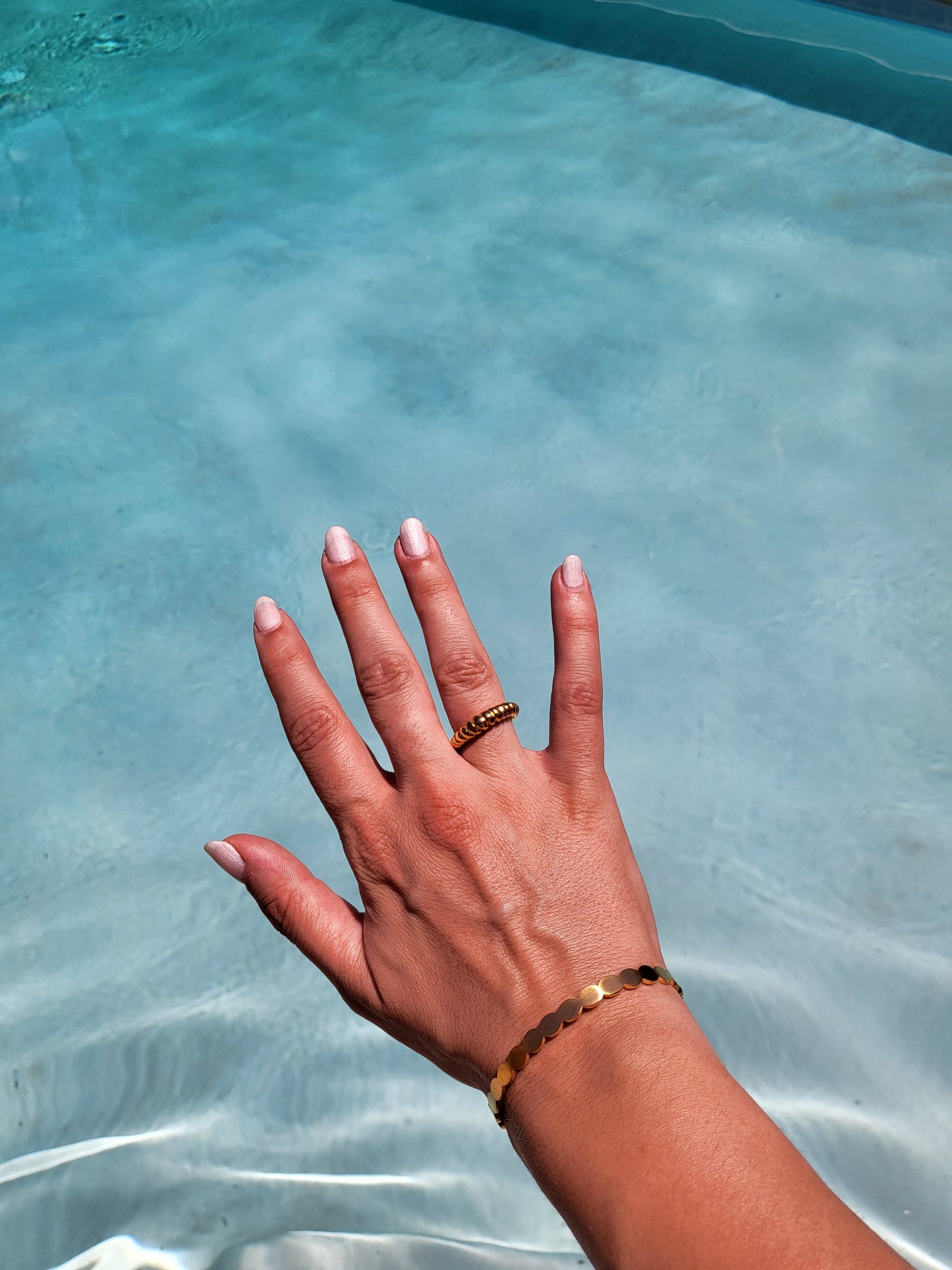 Frenchie twisted ring