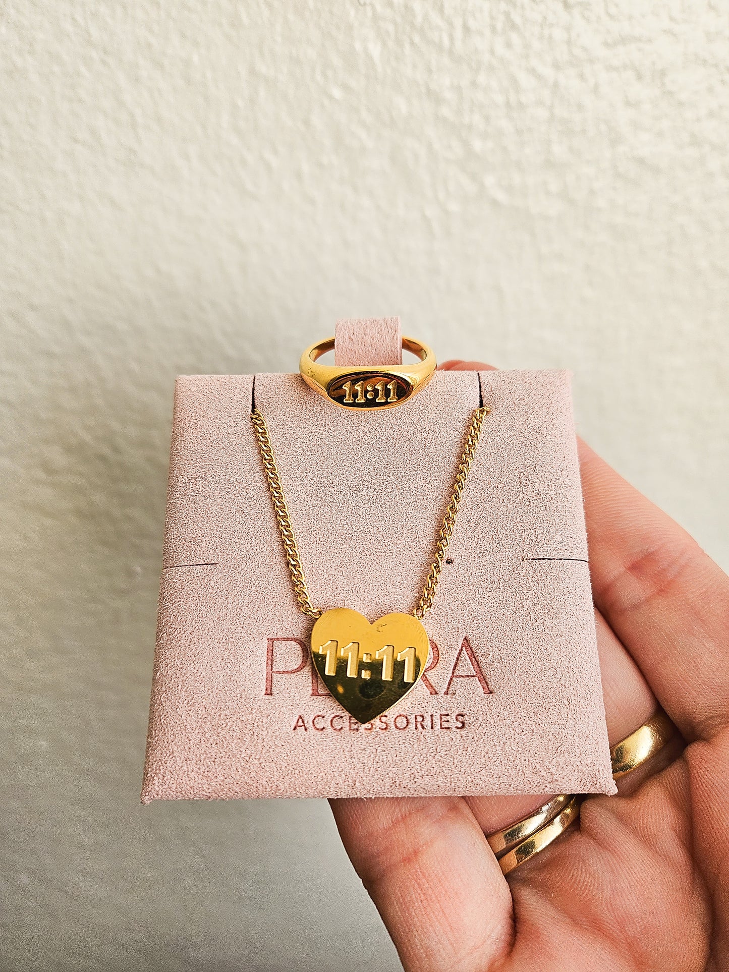 11:11 heart necklace