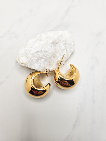 Luna earrings in gold