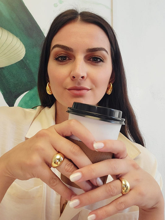 Babe circular ring in Gold