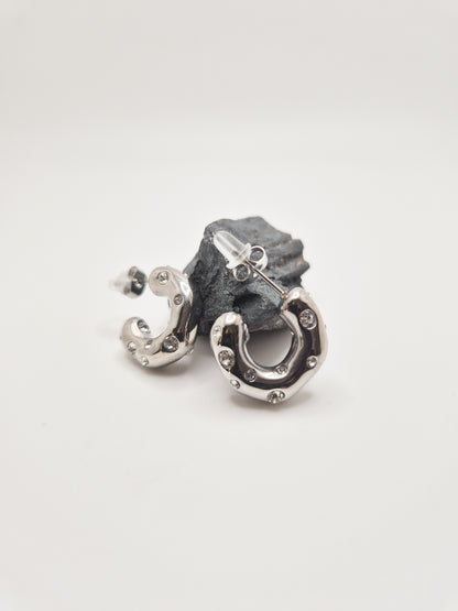 Clara pearl earrings in Silver