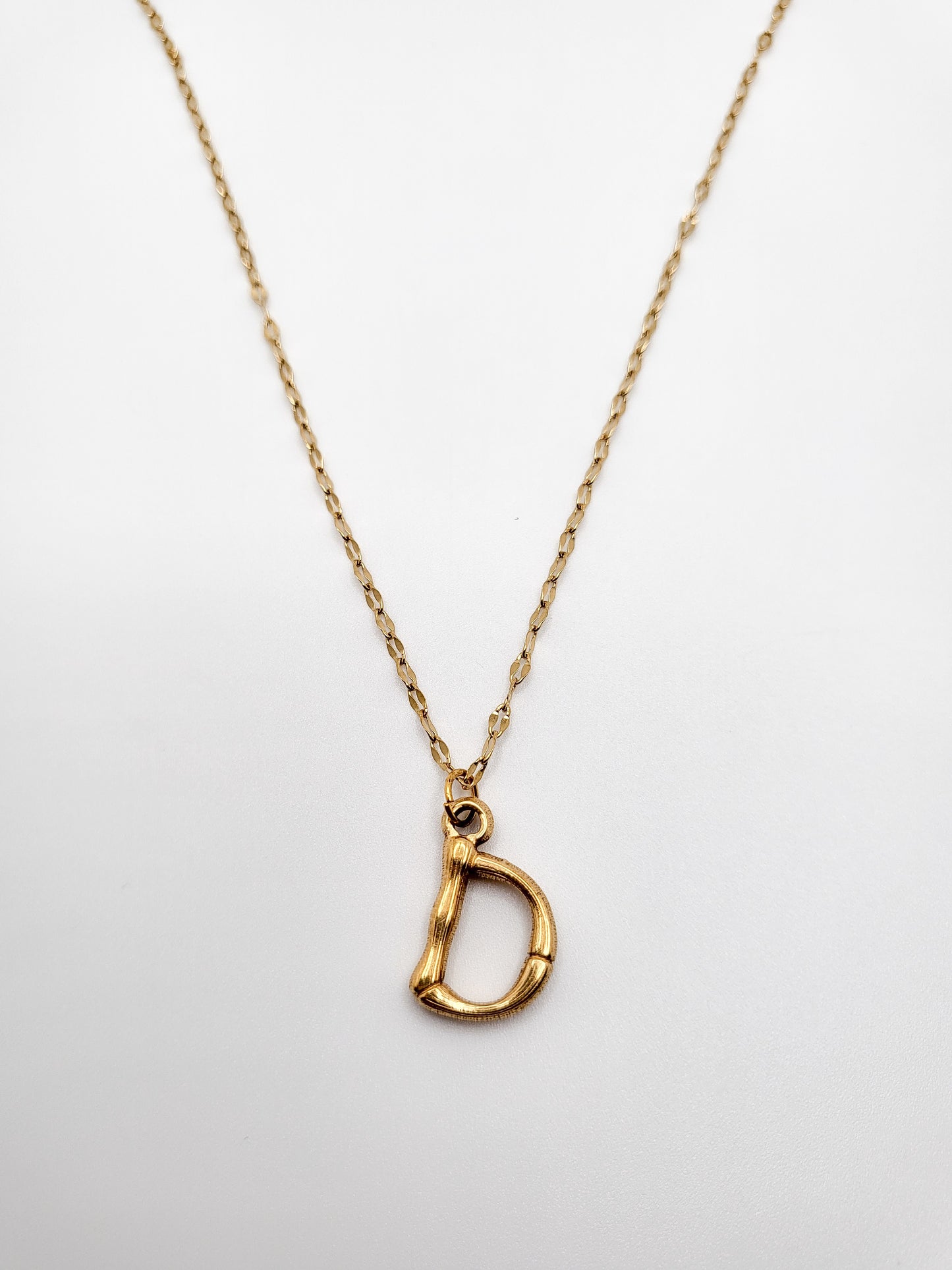 Bamboo letter necklace