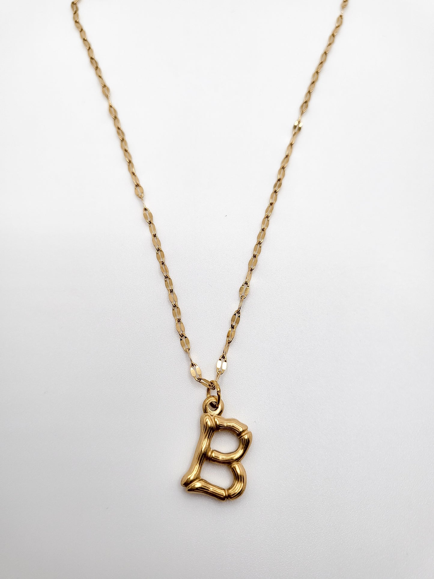 Bamboo letter necklace