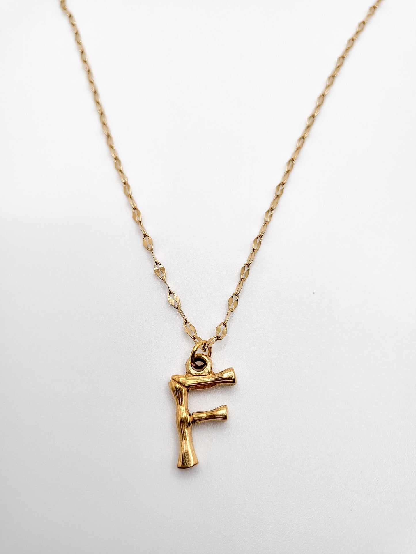 Bamboo letter necklace