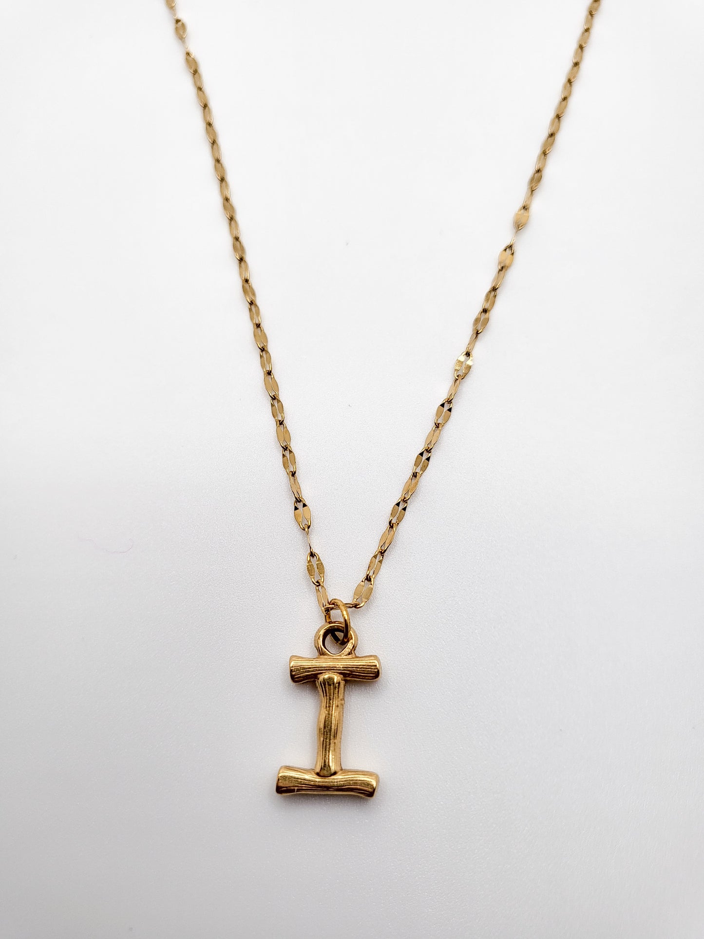 Bamboo letter necklace