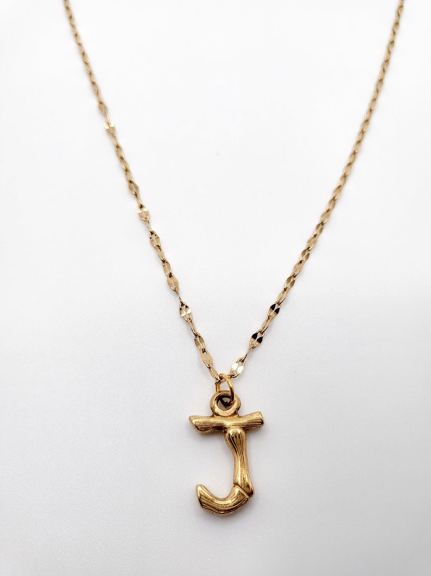 Bamboo letter necklace