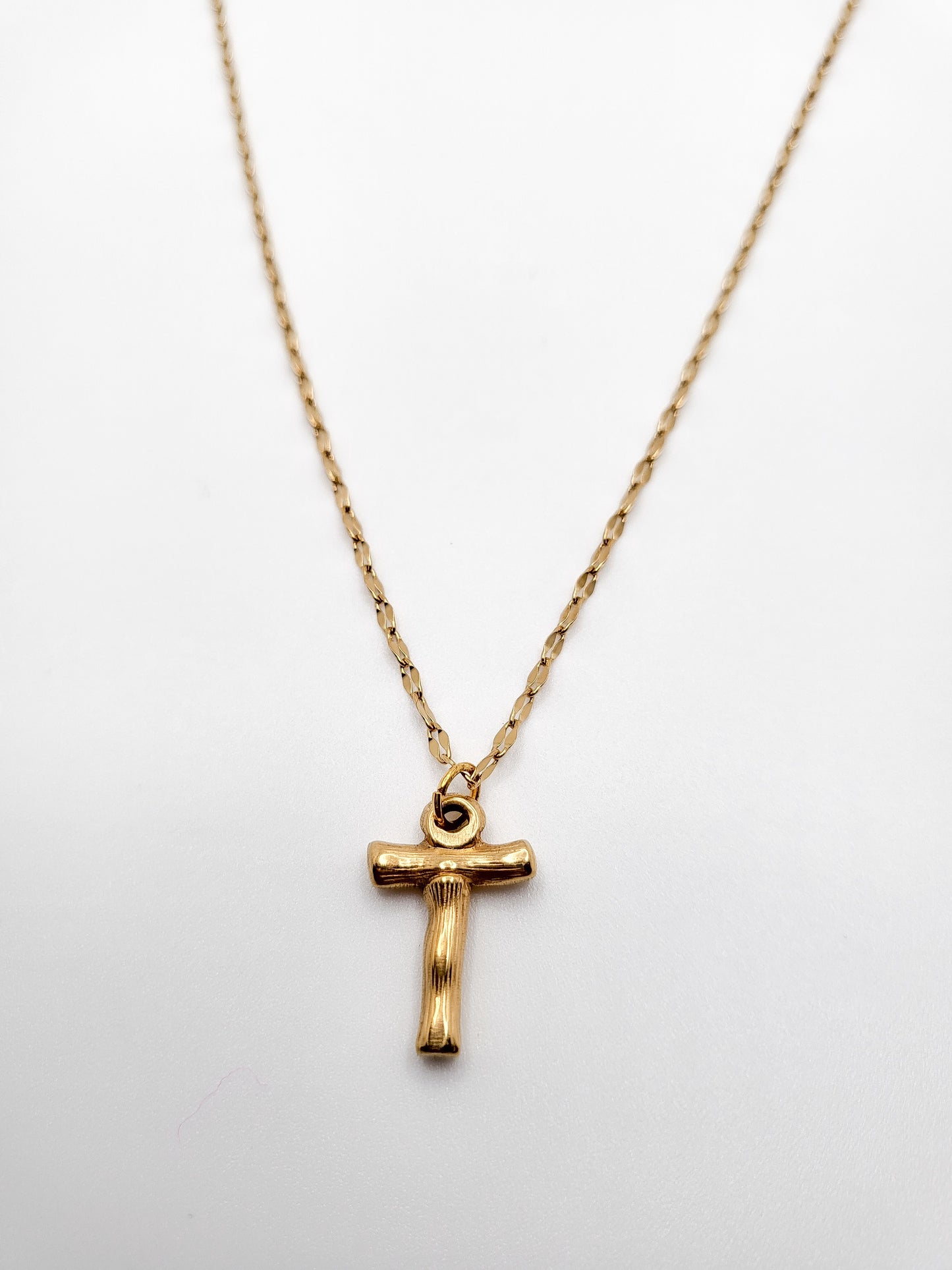 Bamboo letter necklace