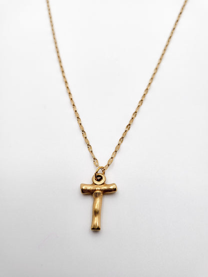 Bamboo letter necklace
