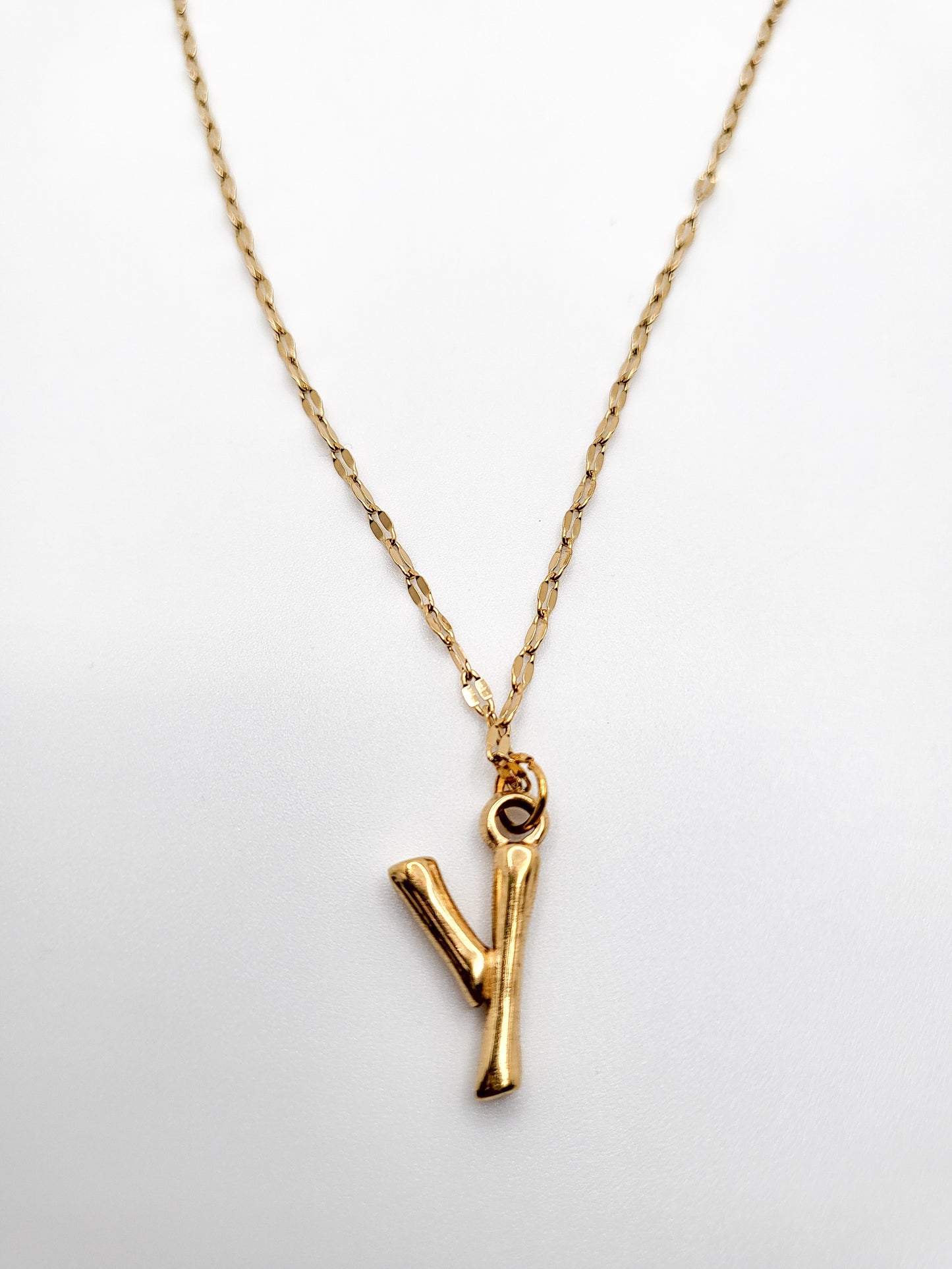 Bamboo letter necklace