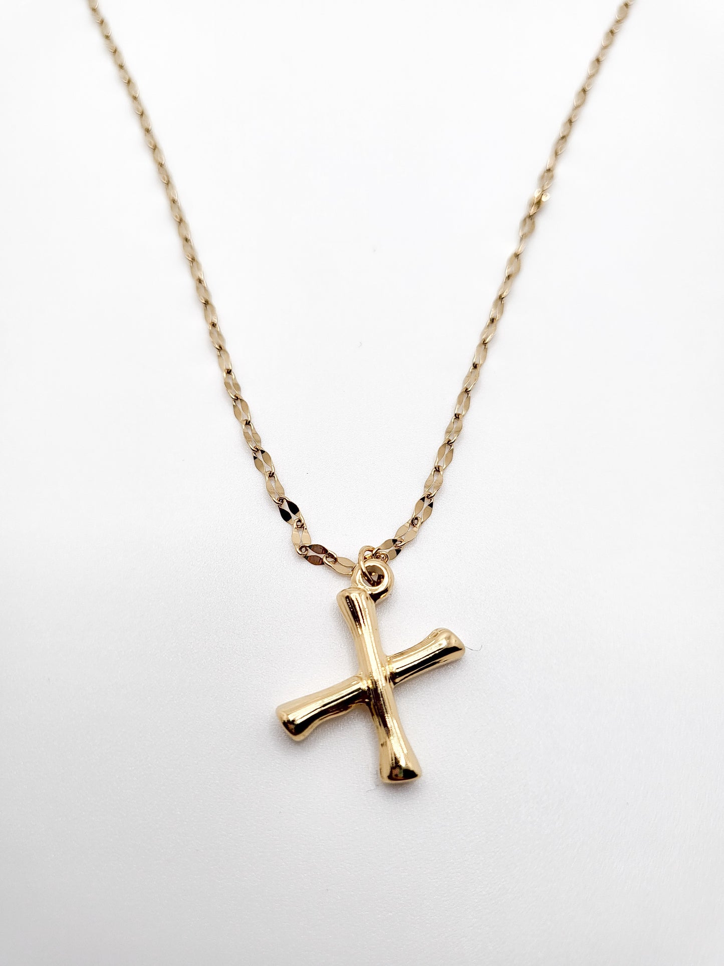 Bamboo letter necklace