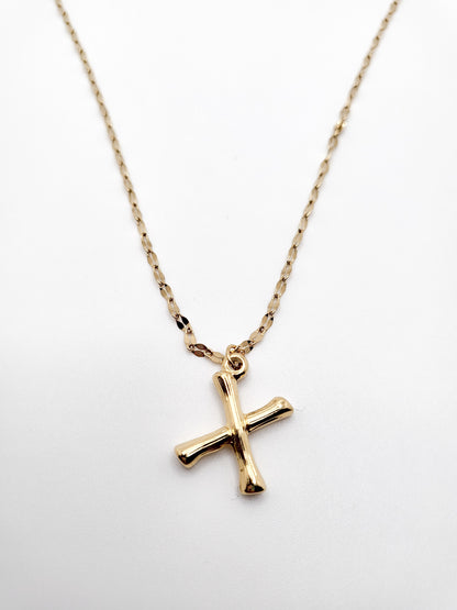 Bamboo letter necklace