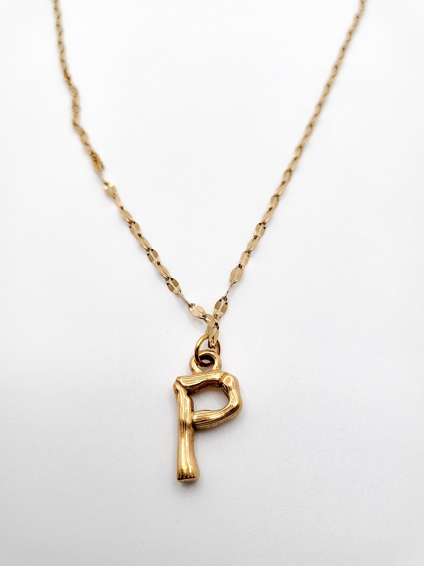 Bamboo letter necklace