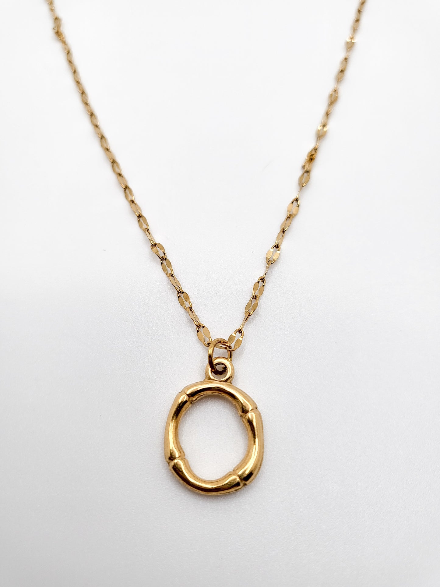 Bamboo letter necklace
