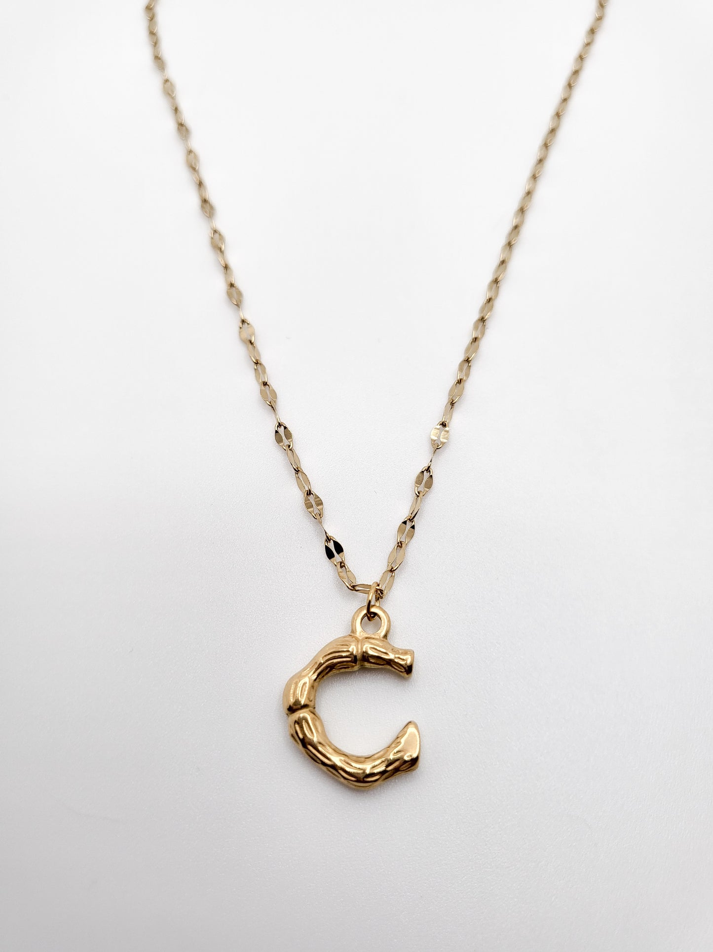 Bamboo letter necklace