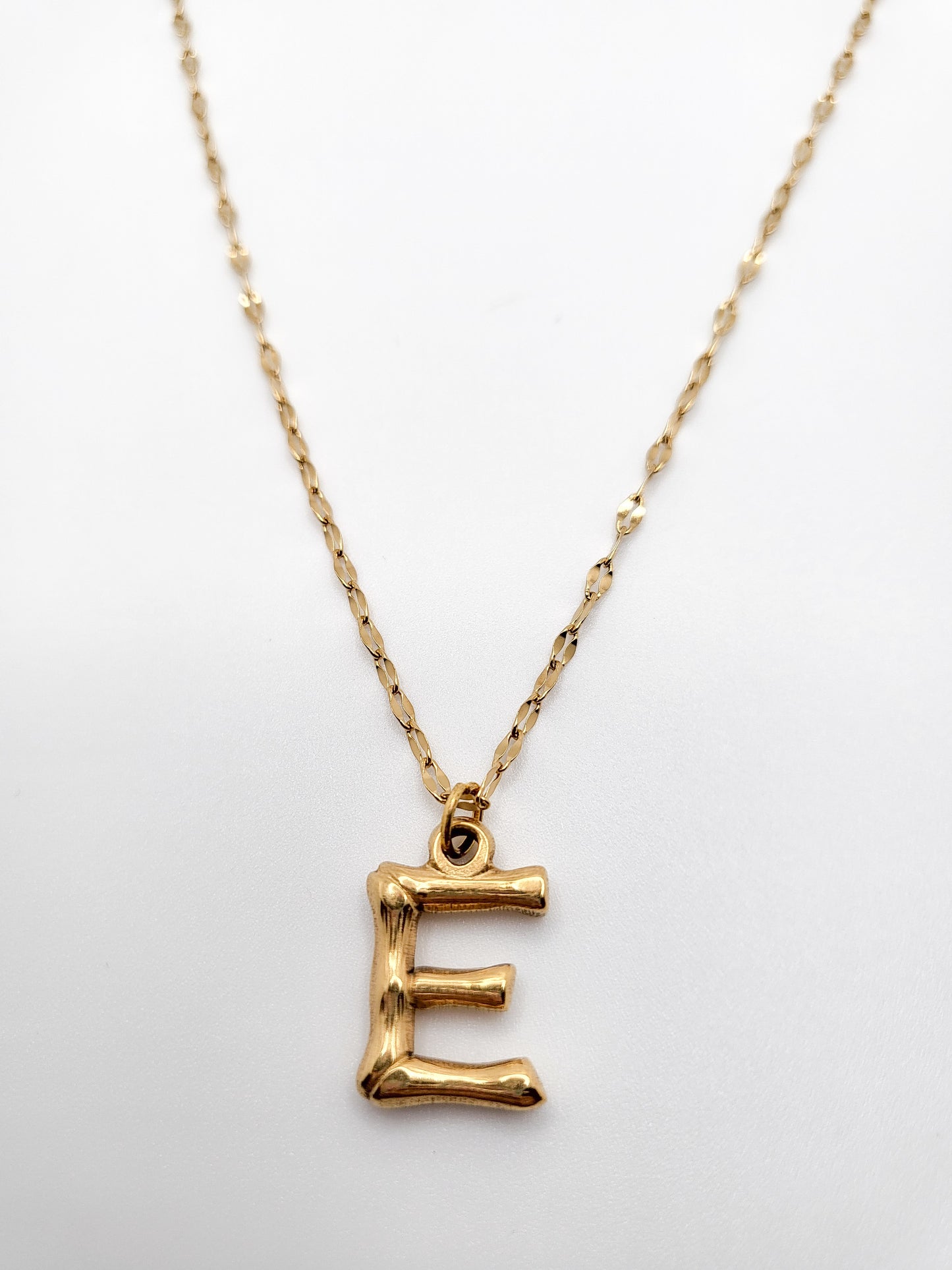 Bamboo letter necklace