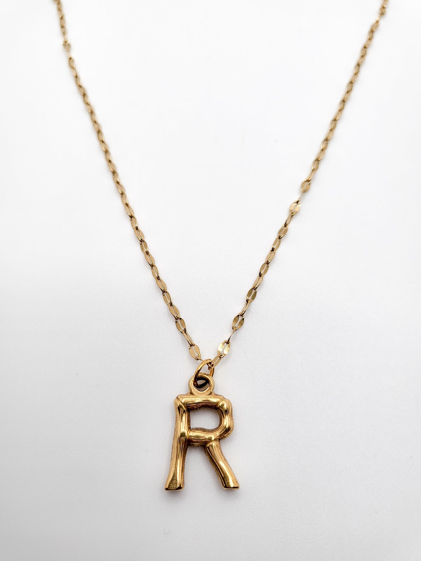 Bamboo letter necklace
