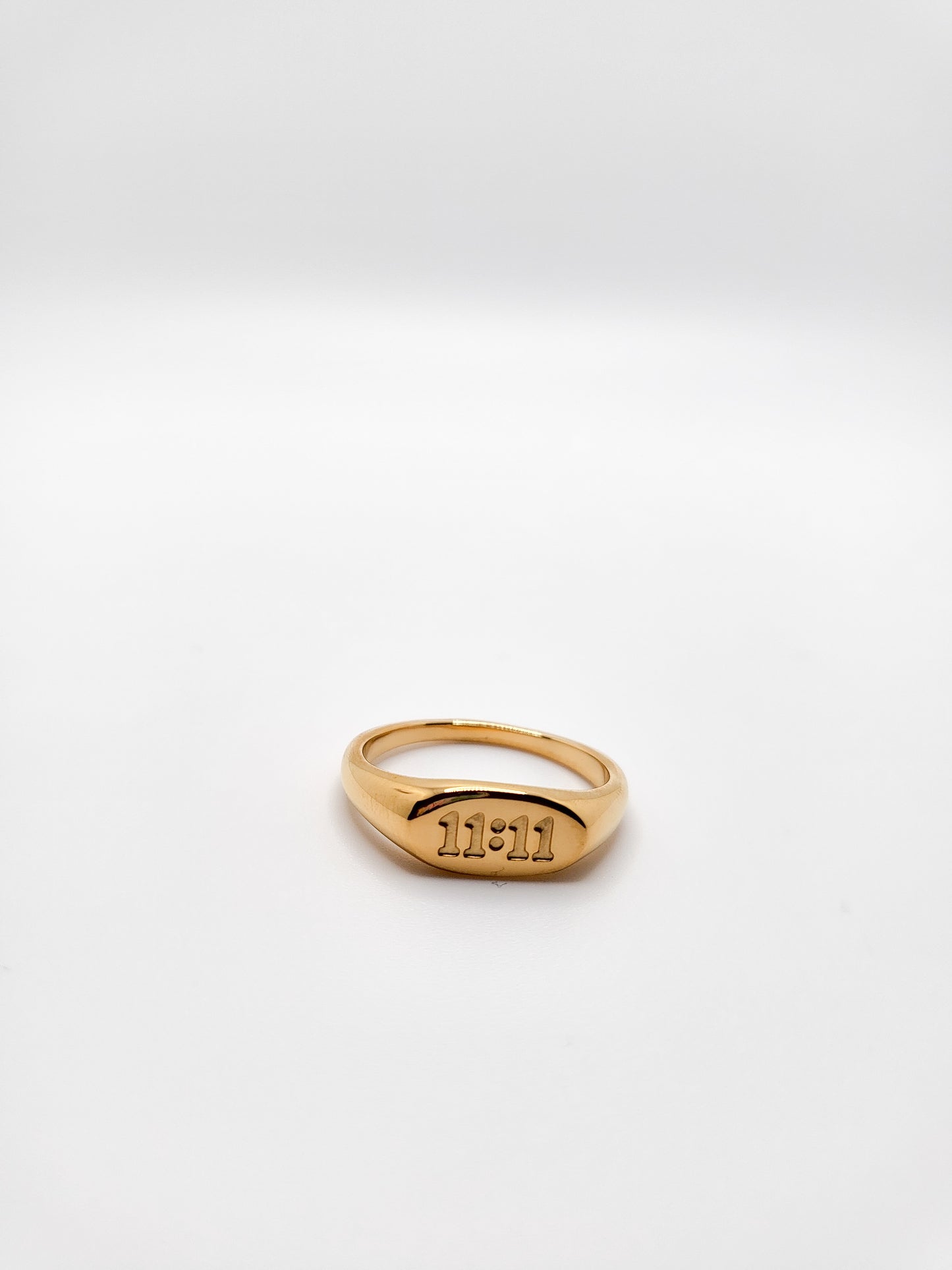 11:11 angel number gold plated ring