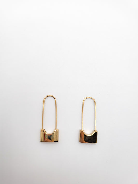 Gold plated earring clip shape